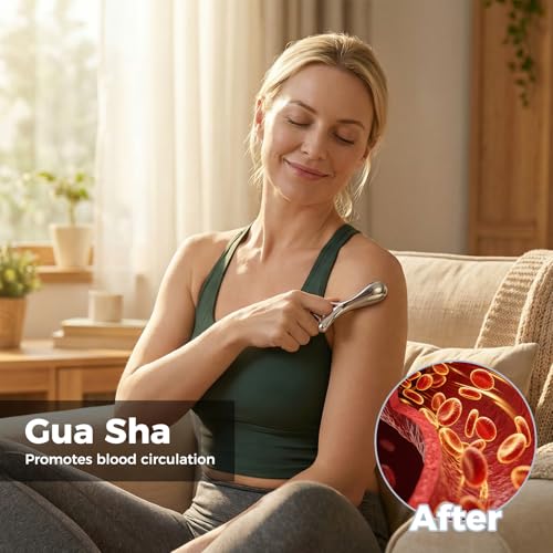 Ranarose Trigger Point Massage Tool for Deep Tissue, Muscle Pain Relief | 6 in 1 Metal Scraper Tool, Fascia Massage Tool for Body Pain & Myofascial Relief, Gua Sha, Thumb Saver & Acupressure Tool