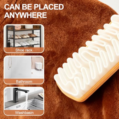 Suede Shoe Brush, Rubber Polish Eraser with Soft Bristle Brush for Suede Cleaner and Nubuck Brush (2 pcs) - color: 2 Pcs