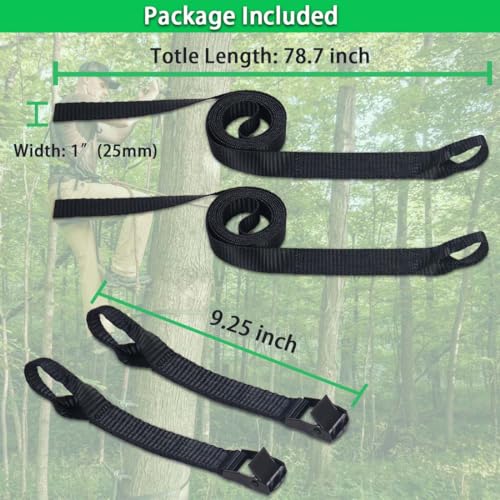 Huntury Climbing Stick Straps, Tree Stand Strap, Climbing Steps Replacement Strap, Climbing Stick Attachment, Quick, Easy and Quiet to Install, Treestand Accessessories For Hunting - style: Pack Of 2