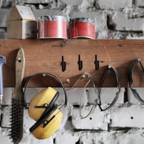 Mobestech 20pcs Plastic Pegboard Hooks for Hanging Tools, Universal Peg Board Hangers for Garage and Workshop Storage, Sturdy Shelving Hooks for Wall Hanging Boards
