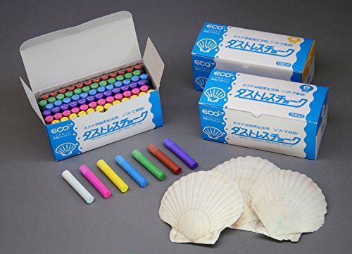 On 6 Colors DCC-72-6C 72 Units in Japan Physics and Chemistry da Stress Choke (Japan Import) Dustless Chalk 72pcs, 6 Colors - color: Red, Yellow, Blue, Green, Brown, Violet