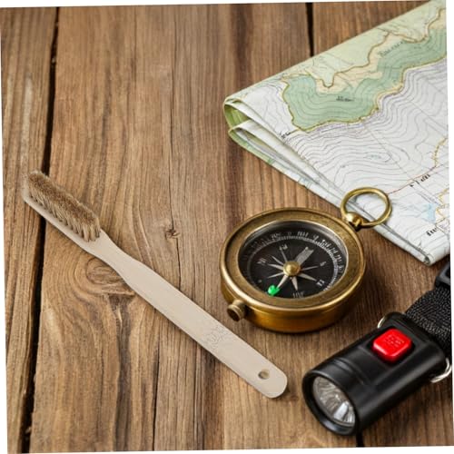 Bouldering Chalk Brush with Long Handle Mountaineering Cleaning Brush Natural Boar Bristle for Indoor and Outdoor Use