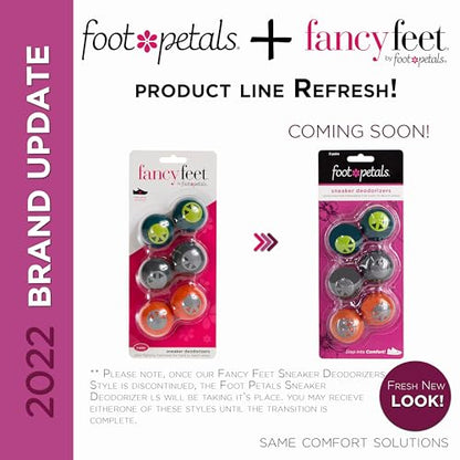 Foot Petals Sneaker Deodorizers - Freshener Balls For Shoes, Gym Bags, Lockers, or Drawers, 3-Pack, Neutral - color: Neutral
