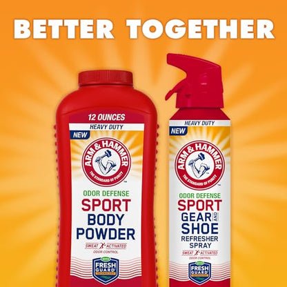 Arm & Hammer™ Sport Gear & Shoe Refresher Spray, Heavy Duty Odor Defense for Sports Gear and Footwear, Deodorizer for Gym Bags, Boxing Gloves, Hockey Equipment, and Football Pads (6.7 oz) - size: 6.7 Ounce (Pack of 1)