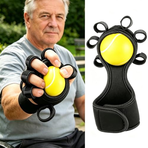 Grip Strength Ball Finger Grip Trainer Ball Tool | Finger Exercise Tool for Weightlifting Office Rock Climbing Home Fitness Gym Outdoor Workout - color: Yellow
