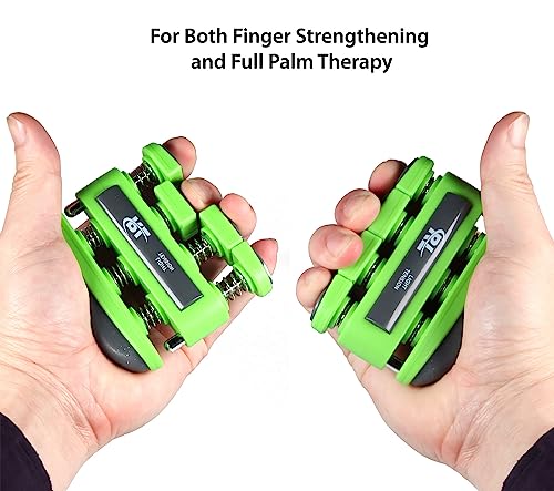 Finger Strengthener Grip, Finger Exerciser & Hand Strengthener, Workout Equipment for Musician, Rock Climbing and Therapy, Hand strengthening rehab - 2 Pack - color: Light & Medium
