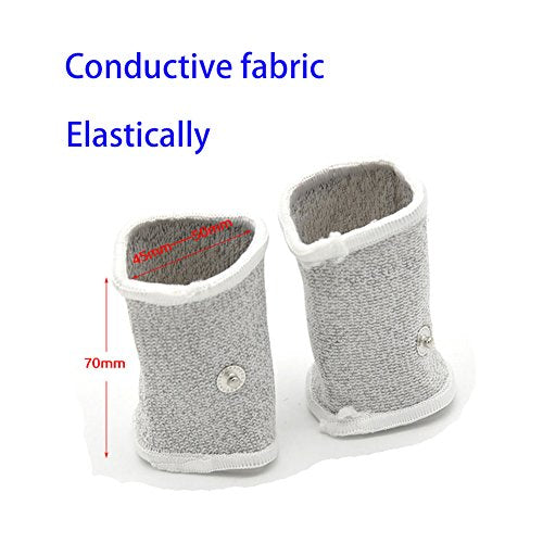 E-stim Adjustable Fabric Silver Thread Conductive Loop Accessories for Tens Stim Finger Massager Accessories
