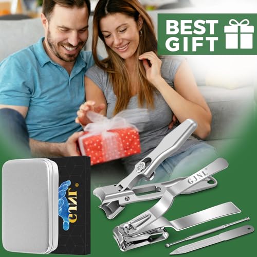 Toenail Clippers for Thick Nails for Seniors, 4PCS | Toe Nail Clippers for Men with Catcher - 360° Toenail Clippers for Seniors, Heavy Duty Edgy Nail Clipper for Thick Nails