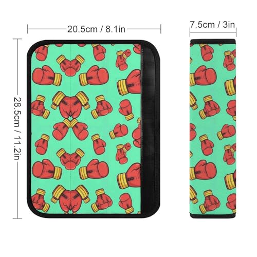 Soft Padded Car Seat Belt Pad for Elderly Support, Stroller Pushchair High Chair, 2 Pack Red Boxing Gloves Shoulder Harness Cover Anti-Slip Pad - color: Pattern 932