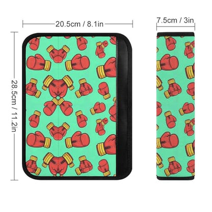 Soft Padded Car Seat Belt Pad for Elderly Support, Stroller Pushchair High Chair, 2 Pack Red Boxing Gloves Shoulder Harness Cover Anti-Slip Pad - color: Pattern 932