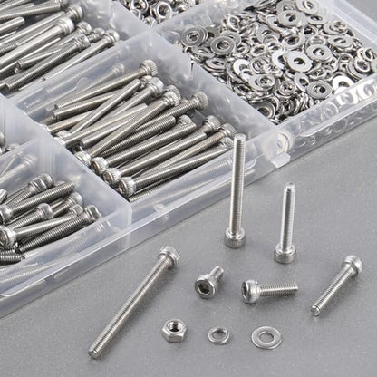 VGBUY 440pcs M3 Screw Assortment Kit, M3 Screws Bolts for 3D Printer DIY, Hex Socket Head Cap Screws Bolts Nuts Washer Kit, 304 Stainless Steel, 25/30/35/40/45mm - size: M3x25/30/35/40/45mm, style: Socket Head