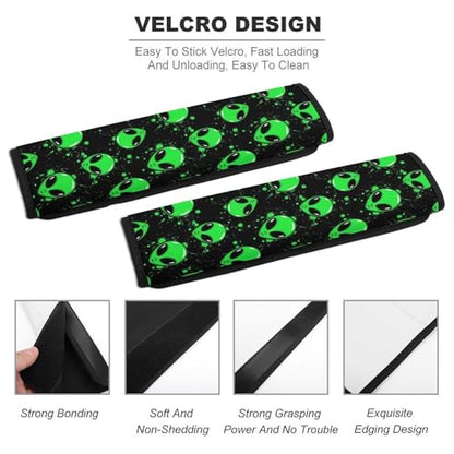 2 Pack Universal Fit Car Seat Belt Pad for Adult Use, All Vehicles, Alien Seat Belt Covers Cushion, Anti-Slip Pad - color: Pattern 881