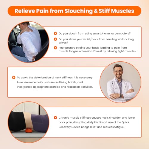 Manual Back Massager, Trigger Point Massage Tool for Lower Back | 4 raised pressure nodes, firm body-weight control, lower back, shoulders and glutes, lightweight manual design, no charging