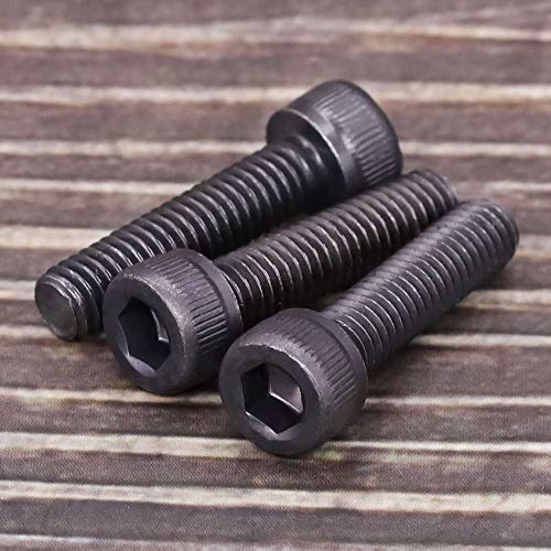 1/4-20 x 3/4" Socket Head Cap Screws Bolts, 12.9 Grade Alloy Steel, Black Oxide Finish, Allen Hex Drive, Full Thread, 50 PCS - size: 1/4-20 x 3/4"