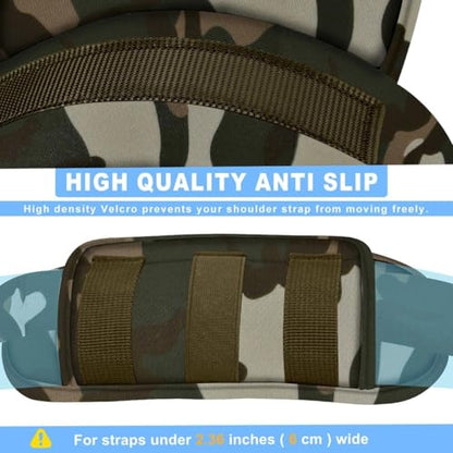 ZINZ 2-Pack Tactical Shoulder Pad, Ultra-Thick Comfort Cushion for Vest Straps, Backpacks, Breathable & Shock-Absorbing,Camouflage-Green - color: Camouflage-green