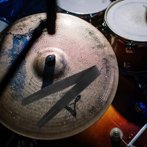 Hemoton Cymbal Sound Strap Durable Cowhide Cymbal Accessory for Easy Installation and Replacement Lightweight Design for Musicians and Marching Bands Black