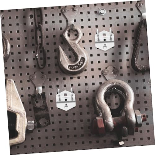 DOITOOL 5pcs Pegboard Storage Rack Metal Hooks Tool Hanging Board Home Organization Easy Install Hooks