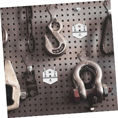 DOITOOL 5pcs Pegboard Storage Rack Metal Hooks Tool Hanging Board Home Organization Easy Install Hooks