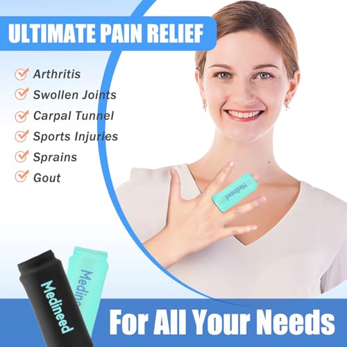 2PCS Finger Sleeves Gel Ice Pack, Lasting Cold Compress Freeze Sleeve, Reusable Finger Brace Ice Packs for Injuries, Arthritis, Tendonitis, Gout, Sprains, Middle Protectors(Green) - color: Green