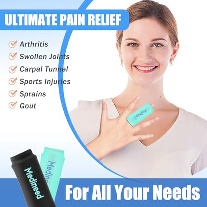 2PCS Finger Sleeves Gel Ice Pack, Lasting Cold Compress Freeze Sleeve, Reusable Finger Brace Ice Packs for Injuries, Arthritis, Tendonitis, Gout, Sprains, Middle Protectors(Green) - color: Green