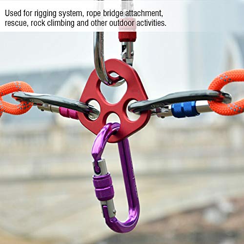 Climbg Outdoor 9×8×1 Outdoor 4 Holes Rigging Plate Rock Climbing Multi Anchor Point Connector Gear