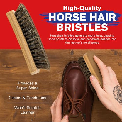 Stone and Clark Leather Shoe Shine Kit - 13 PCS Shoe Polish Kit for Complete Leather Boot Care, Compact & Travel Friendly - style: Metal Box