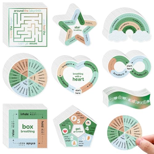 Libima 72 Pcs Anxiety Sensory Stickers Textured Stickers Fidget Mindfulness Sticker School Counselor Supplies Adult Sensory Items Anxiety Relief, 9 Styles (Fresh Color) - color: Fresh Color