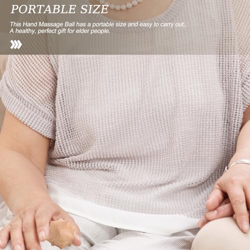 Wooden Massage Ball Hand Exercise Practical Palm Massage Ball for Stress Relief and Muscle Therapy