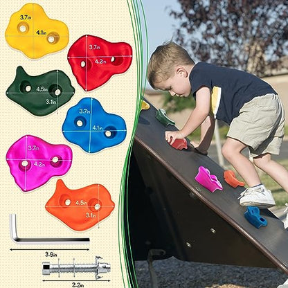 Trymaker Rock Climbing Holds, 30PCS Climbing Wall for Kids (Large Size) | Climbing Set for Kids & Adult Indoor and Outdoor - size: Large Size-30pcs