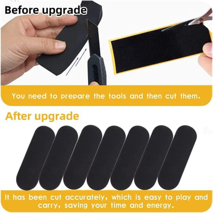 10Pcs Pre-Cut Fingerboard Grip Tape, 34mmx98mm Pro Mini Finger Skateboards One Step Install Foam Adhesive Stickers Wooden Non Slip Tape (10 Pcs) - color: Style1 10pcs
