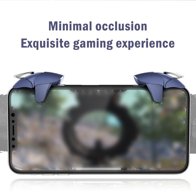 JWH 16 PCS Mobile Gaming Finger Sleeves for Dedales Gamer Profesionales Silver Fiber Thumb Sleeves with Pubg Controller Anti Slip Sweat Proof Finger Gloves (8XBlue+8XGreen+Box+Game Controller)