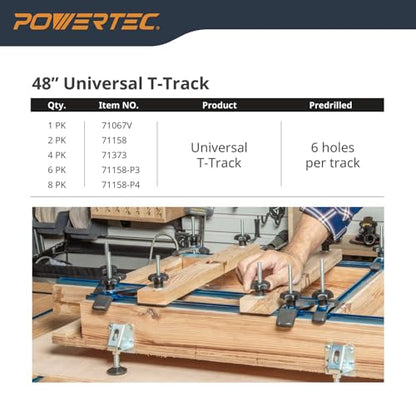 POWERTEC 71481 T Track Knob Kit w/ 7 Star Knob, 1/4-20 Threaded Bolts and Washers, 10 Pack, T Track Bolts, T Track Accessories for Woodworking Jigs and Fixtures - style: 1/4-20 T Track Knob Kits, 10PK