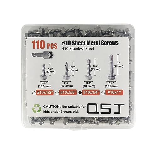 Sheet Metal Screws，Hex #10x3/4‘’（110） | Metal Fastener - color: Hex #10x3/4‘’（110）