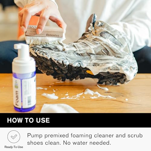 Jason Markk Quick Clean Kit, Shoe Cleaner, 2-Piece Set, Ready-To-Use Foam & Delicates Brush, Sneaker Care, Ideal for Footwear, Safe for Leather, Suede, Nubuck, Cotton, Knits, 4oz - size: 2 Fl Oz (Pack of 2), style: Quick Clean Kit