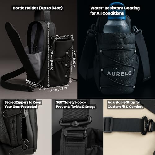 Magnetic Gym Bag for Men & Women – Small Gym Bag with Rack Attachment, Water Bottle Holder (Up to 40oz), Compact Workout Bag Keeps Gear Off Floor, Quick-Dry Towel Included