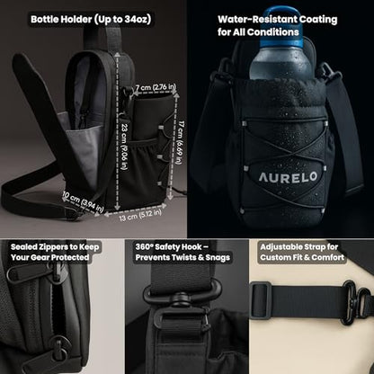 Magnetic Gym Bag for Men & Women – Small Gym Bag with Rack Attachment, Water Bottle Holder (Up to 40oz), Compact Workout Bag Keeps Gear Off Floor, Quick-Dry Towel Included