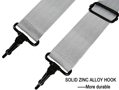 Shoulder Strap, Durable 55" Universal Replacement Laptop Shoulder Strap, Adjustable Comfortable Belt with Metal Hooks for Briefcase, Computer Messenger Bag, Laptop Case Luggage/Duffel/Camera, (Grey) - color: Grey