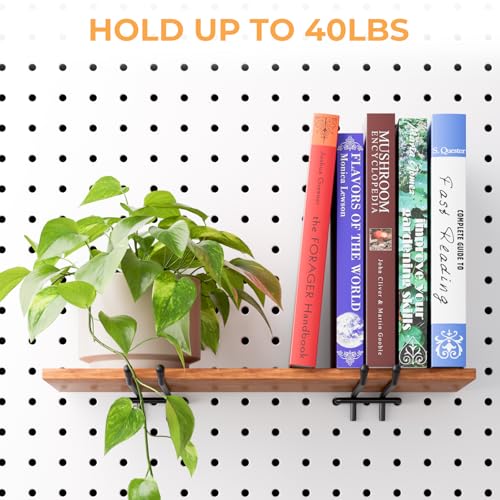 INCLY 4/6 Inch Black Pegboard Hooks, 36 Pack Heavy Duty Double Arm Peg Board Straight Hooks, Peg Board Tool Hangers Fit for 1/4" Pegboard Garage Hanging Tools, Craft Organizing, Kitchen, Store - color: Black