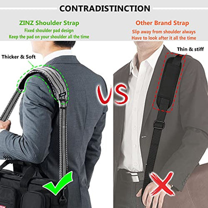 Bag Shoulder Strap, Padded Adjustable Shoulder Strap Replacement - color: Black&white Jacquard, size: 57"