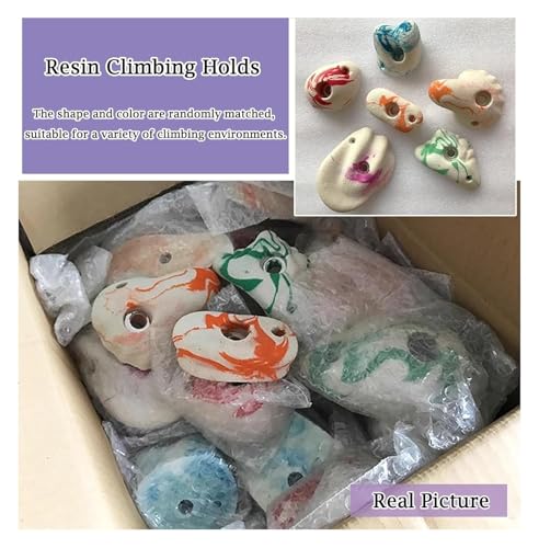 Climbing Kit,Climbing Holds, Rock Wall Climbing Holds,Resin Climbing Hold,Outdoor Playground Pastel Climbing Set,Rock Climbing Wall(Solid Wall Installation) - size: Solid wall installation