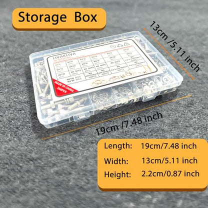 1160Pcs M3/M4/M5/M6 Hex Socket Bolt Kit,304 SS Metric Screws Assortment - size: M3/M4/M5/M6