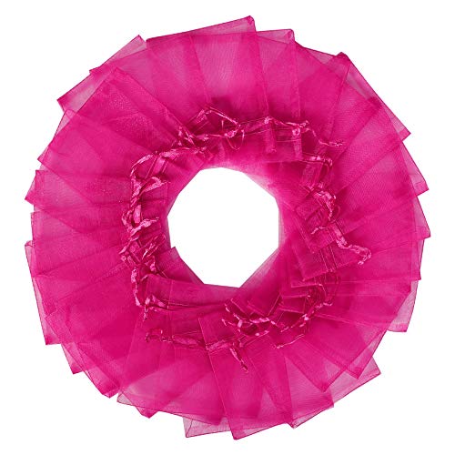 Boshen 100/200PCS Organza Gift Candy Sheer Bags Mesh Jewelry Pouches Drawstring Bulk for Wedding Party Favors Christmas (3" X 4"(100PCS), Hot Pink) - color: Hot Pink-3" X 4"(100PCS)