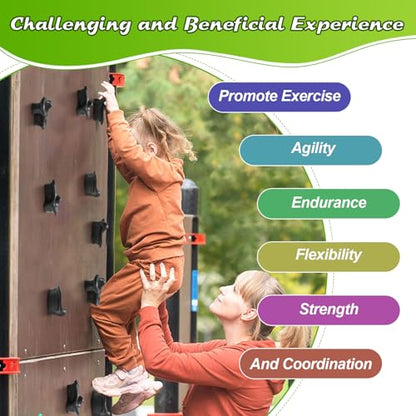 20PCS Rock Climbing Holds for Kids Climber,Extra Large Adult Rock Climbing Stones,Wall Stones with Screw Pad and Nut for Outdoor Indoor Climbing Frames Children Playground