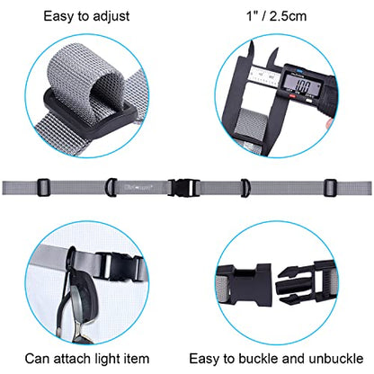 Wisdompro Backpack Chest Strap, Heavy Duty Backpack Sternum Strap Add on | Adjustable Nylon Chest Belt Replacement with Quick Release Buckle, for Travel, Hiking, Camping and Jogging - with Slide Locks - color: Gray