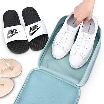 Mossio Shoe Bag Holds 3 Pair of Shoes for Travel and Daily Use Storage Pouch - color: Light Pink