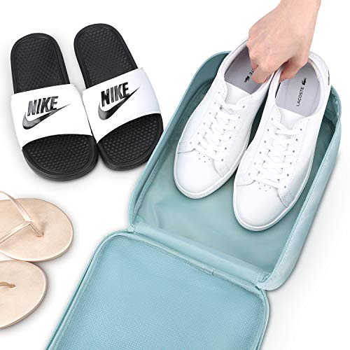 Mossio Shoe Bag Holds 3 Pair of Shoes for Travel and Daily Use Storage Pouch - color: Sky Blue