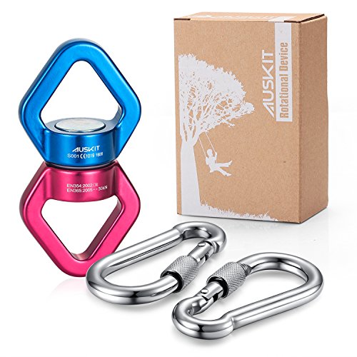 Blue Red Swing Swivel, 30 KN Safest Rotational Device Hanging Accessory - color: Red, size: 30 KN