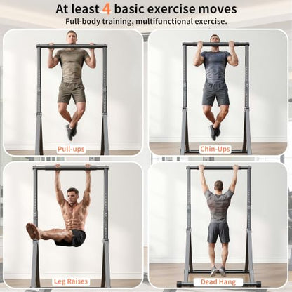Foldable Pull Up Bar Station 58.3''-76.8'' Power Tower - color: 58.3"-76.8"
