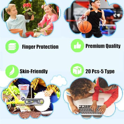 Gel Finger Cots,20 Pcs Silicone Finger Protectors Covers,Finger Caps Finger Sleeves Thumb Protector Bandage,Gel Finger Support Protector (20)