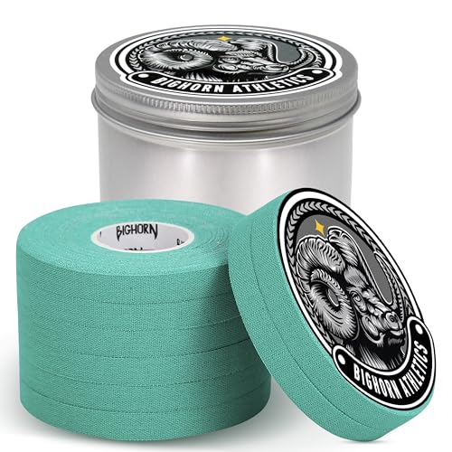 Bighorn Athletics Finger Tape with Tin Case | 8 Rolls for Superior Finger Support, Injury Protection, and Joint Stability | Ideal for Jiu-Jitsu, Climbers, & Athletic Trainers (0.3-Inch, Green) - color: Green, size: 0.3-Inch